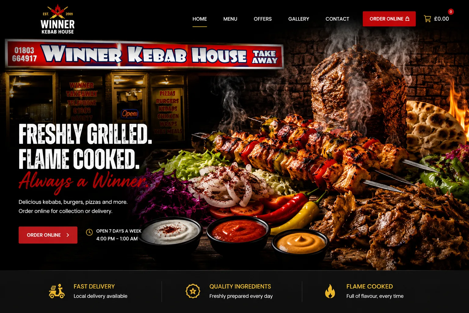 Example business website desktop view — built by IVEBUILT